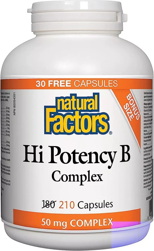 Natural Factors Hi Potency B Complex 90caps (50mg)
